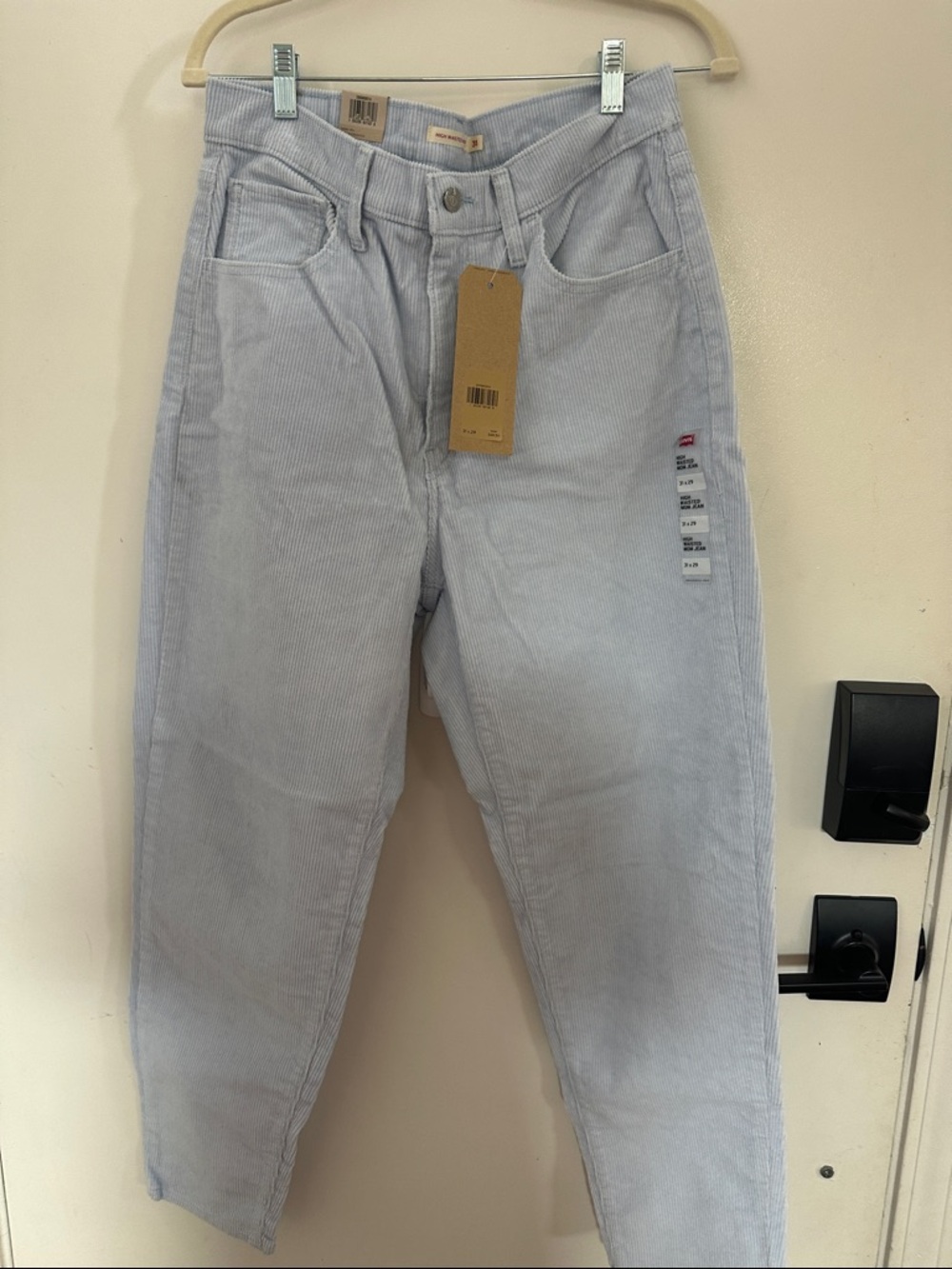 Levi’s Light Lavendar Blue Corduroy High-Rise Pant